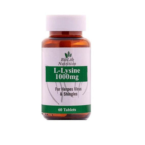 BioLife L-Lysine 1000mg (60 Tablets) - Simply Natural Shop