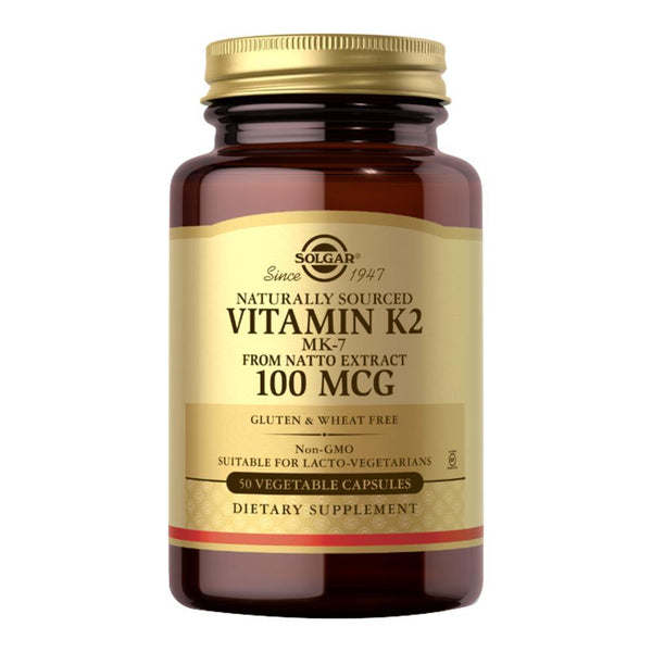 Naturally Sourced Vitamin K2 (MK-7) 100 mcg Vegetable Capsules