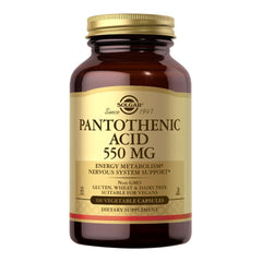 Pantothenic Acid 550 mg Vegetable Capsules - Simply Natural Shop